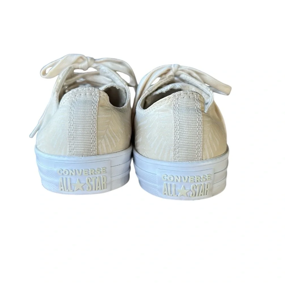 Converse Chuck Taylor All Star Summer Palm Low Top Sneakers Sz 8.5 Pale Yellow